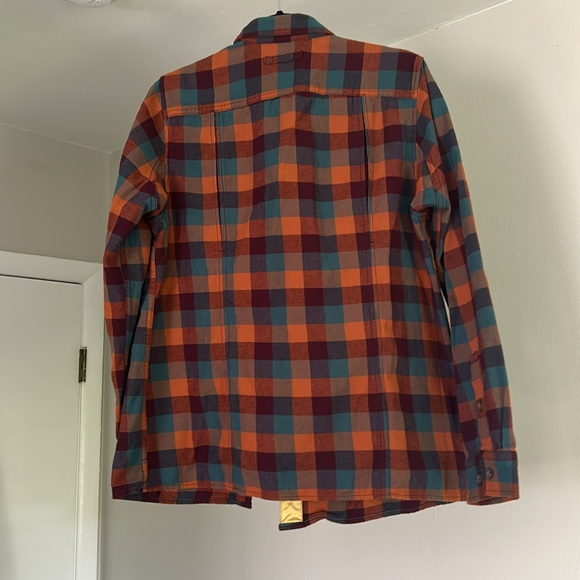 Duluth Trading Co Women's Checkered Shirt - Orange and Blue - Picture 3 of 5